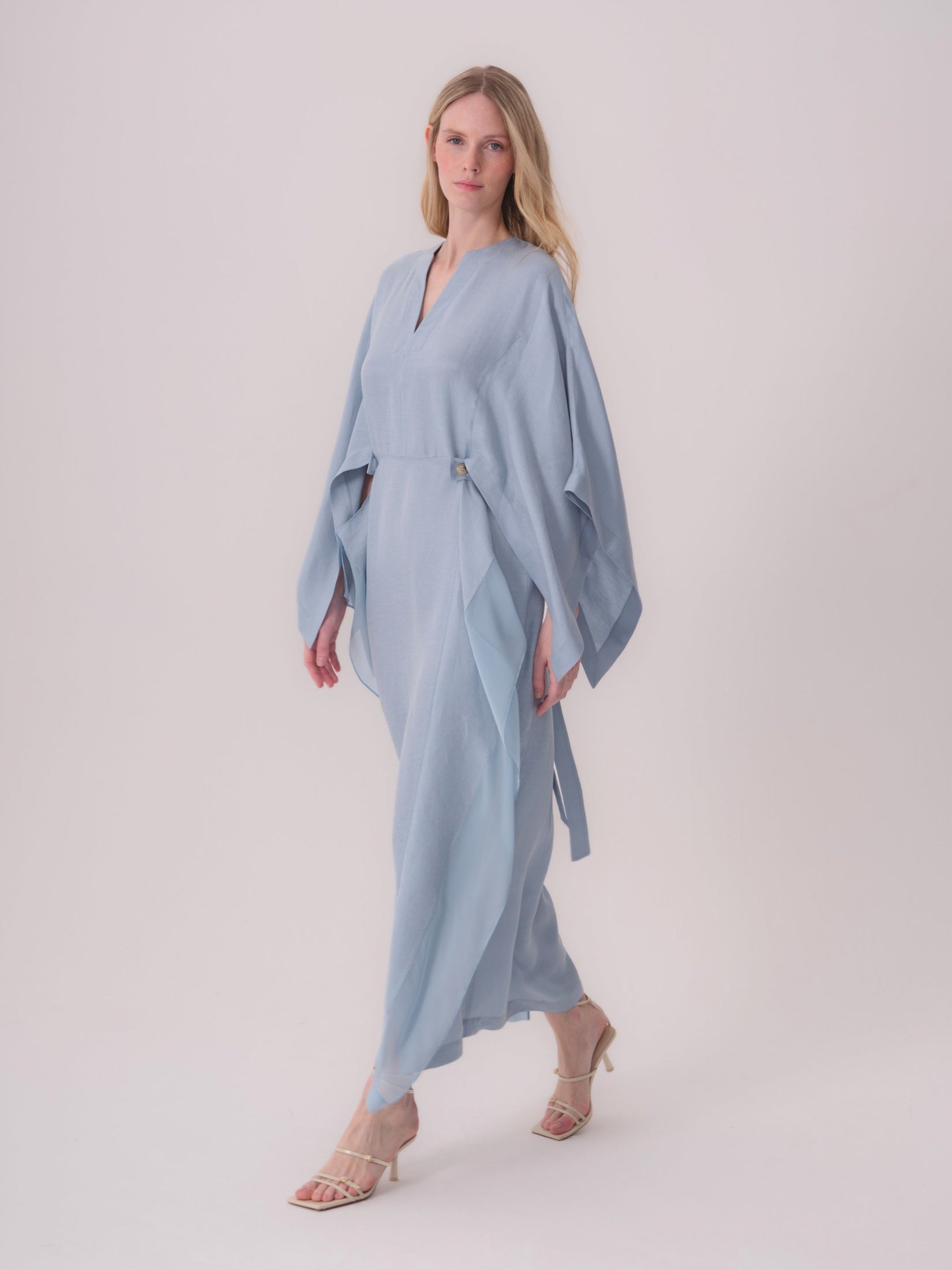 V-Neck Linen Dress