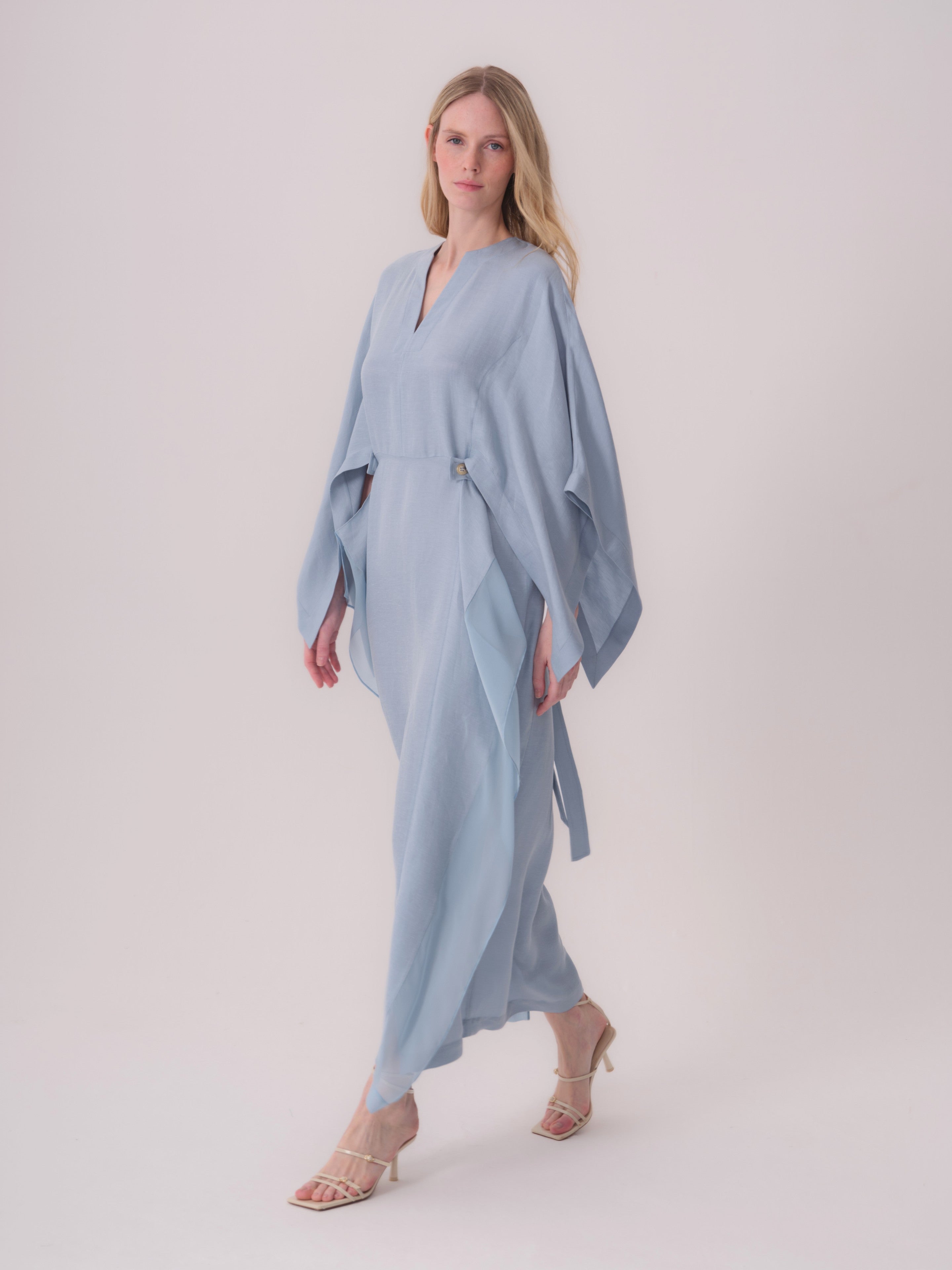 V-Neck Linen Dress