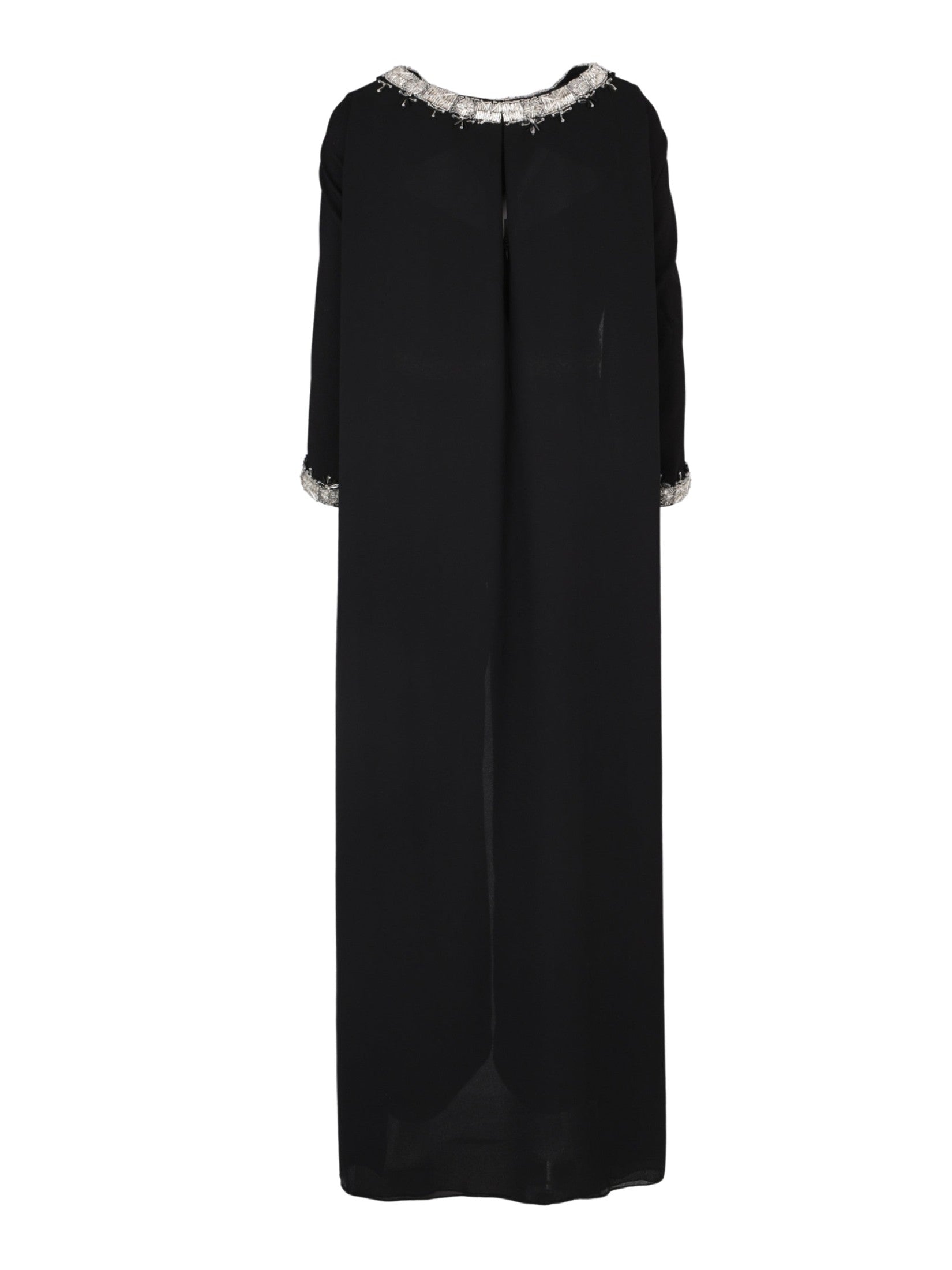 Hand embroiderd  -long sleeve jump suite-waist cut jump suit cape
