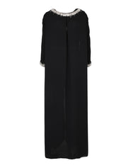 Hand embroiderd  -long sleeve jump suite-waist cut jump suit cape