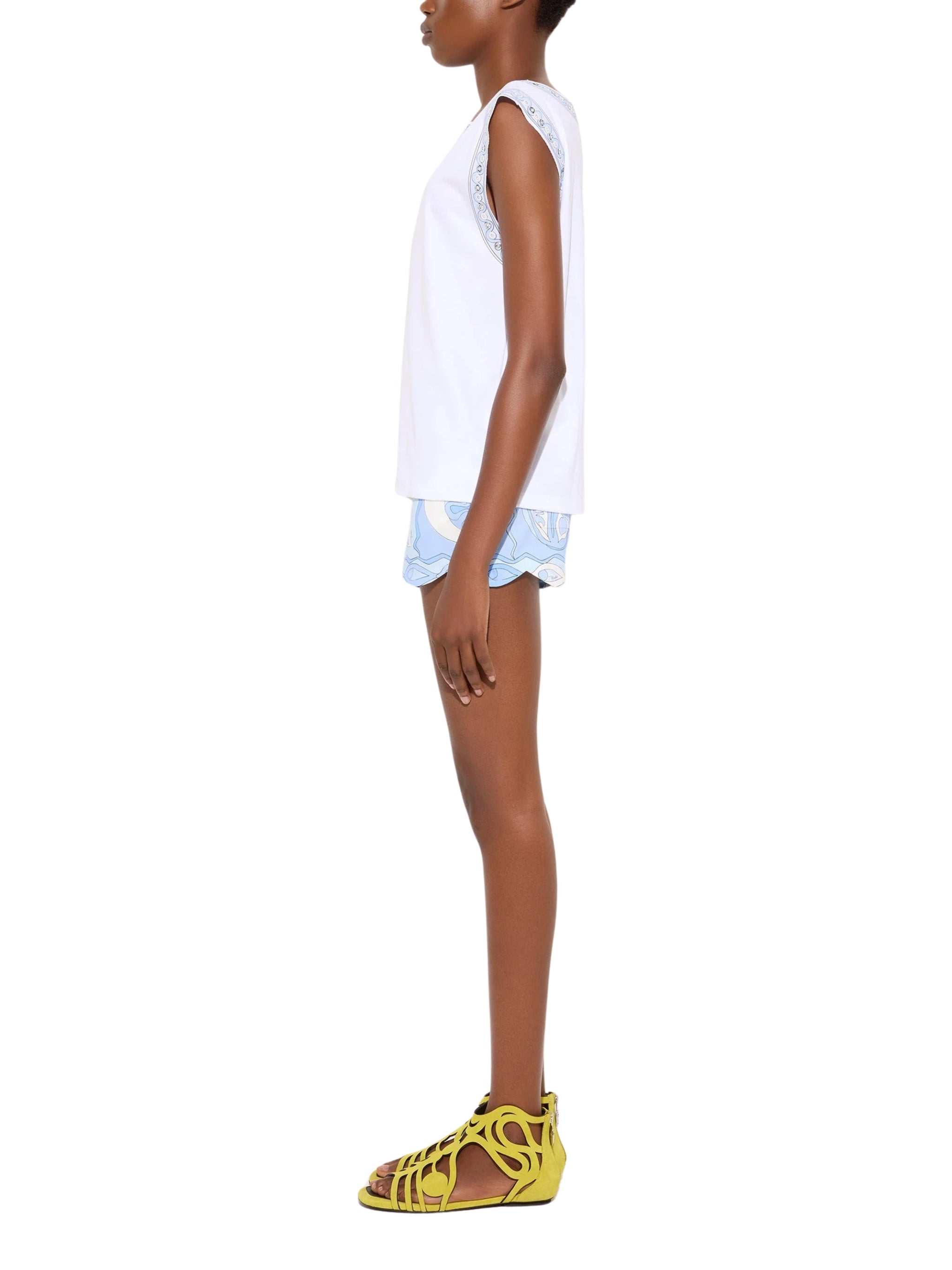 T-shirt with metallic details