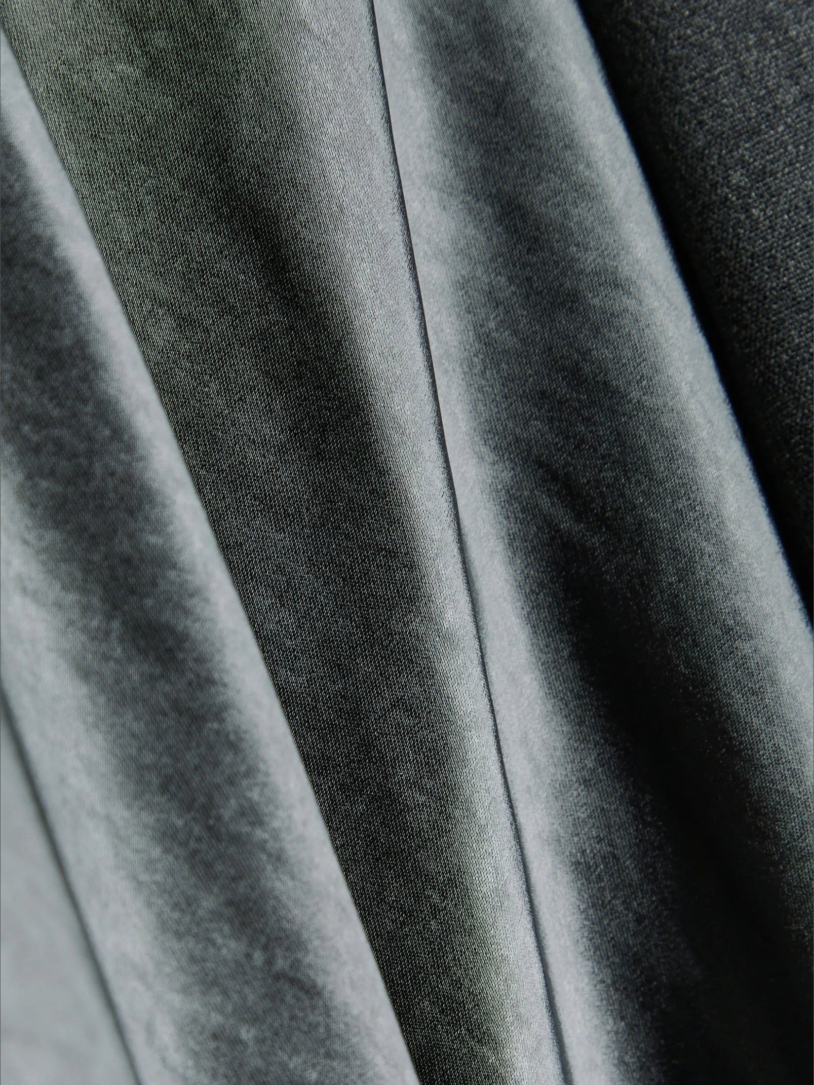 Grey tailored satin maxi dress