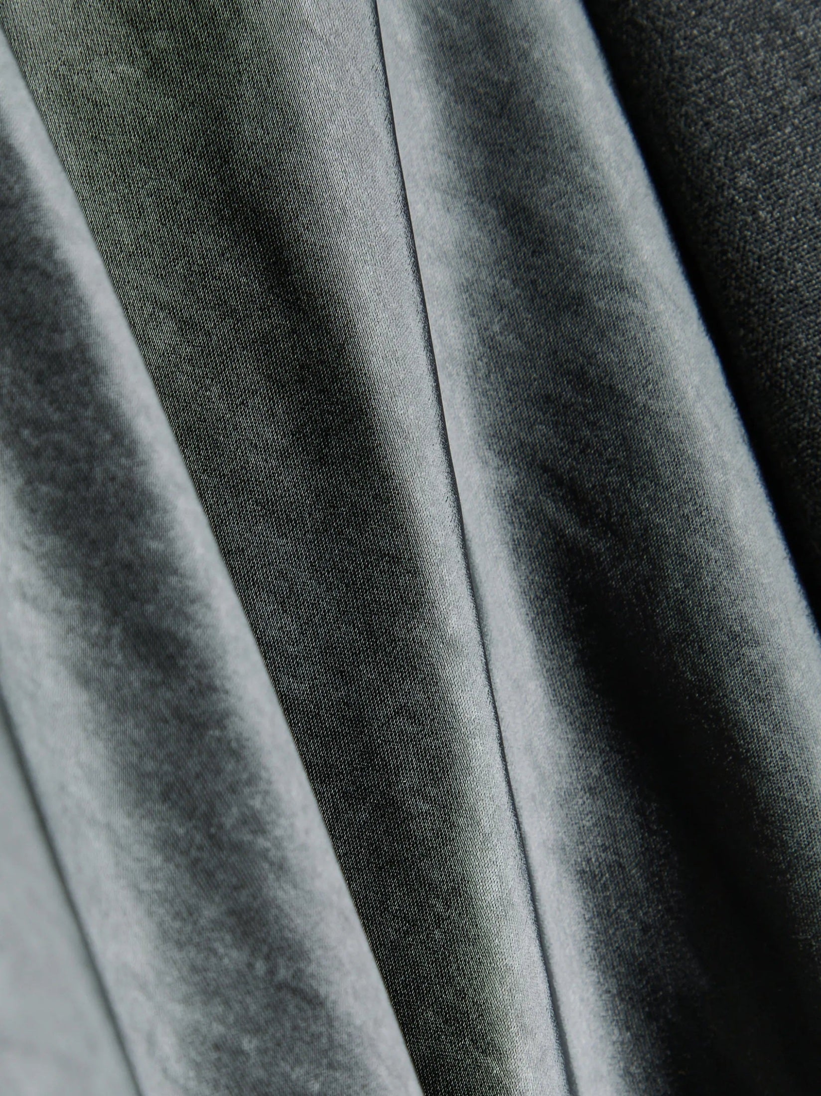 Grey tailored satin maxi dress