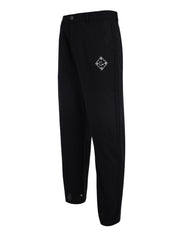 CENMAR BLACK LINEN STRAIGHT LEG PANTS