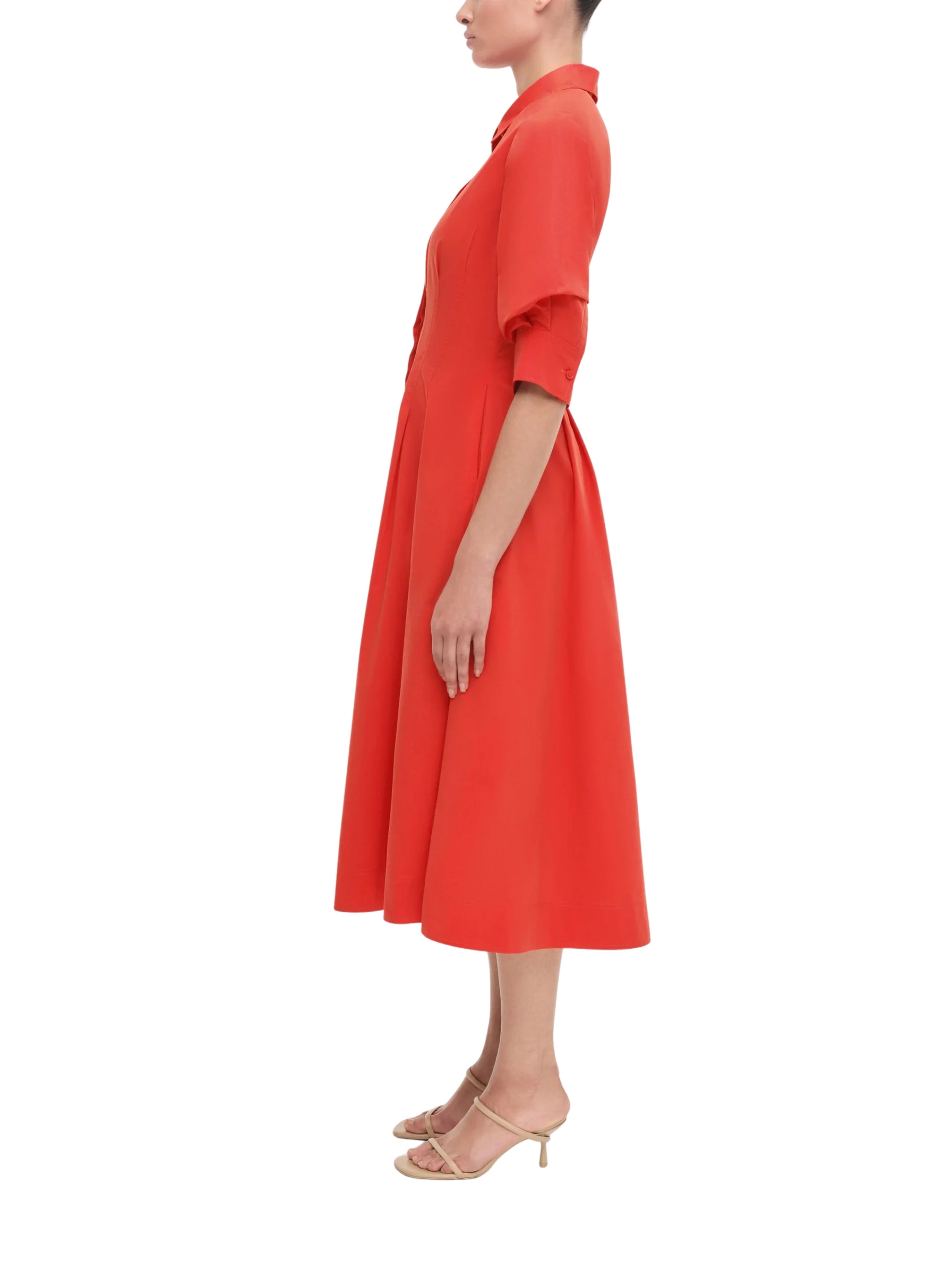 JAZZ PINTUCK MIDI DRESS