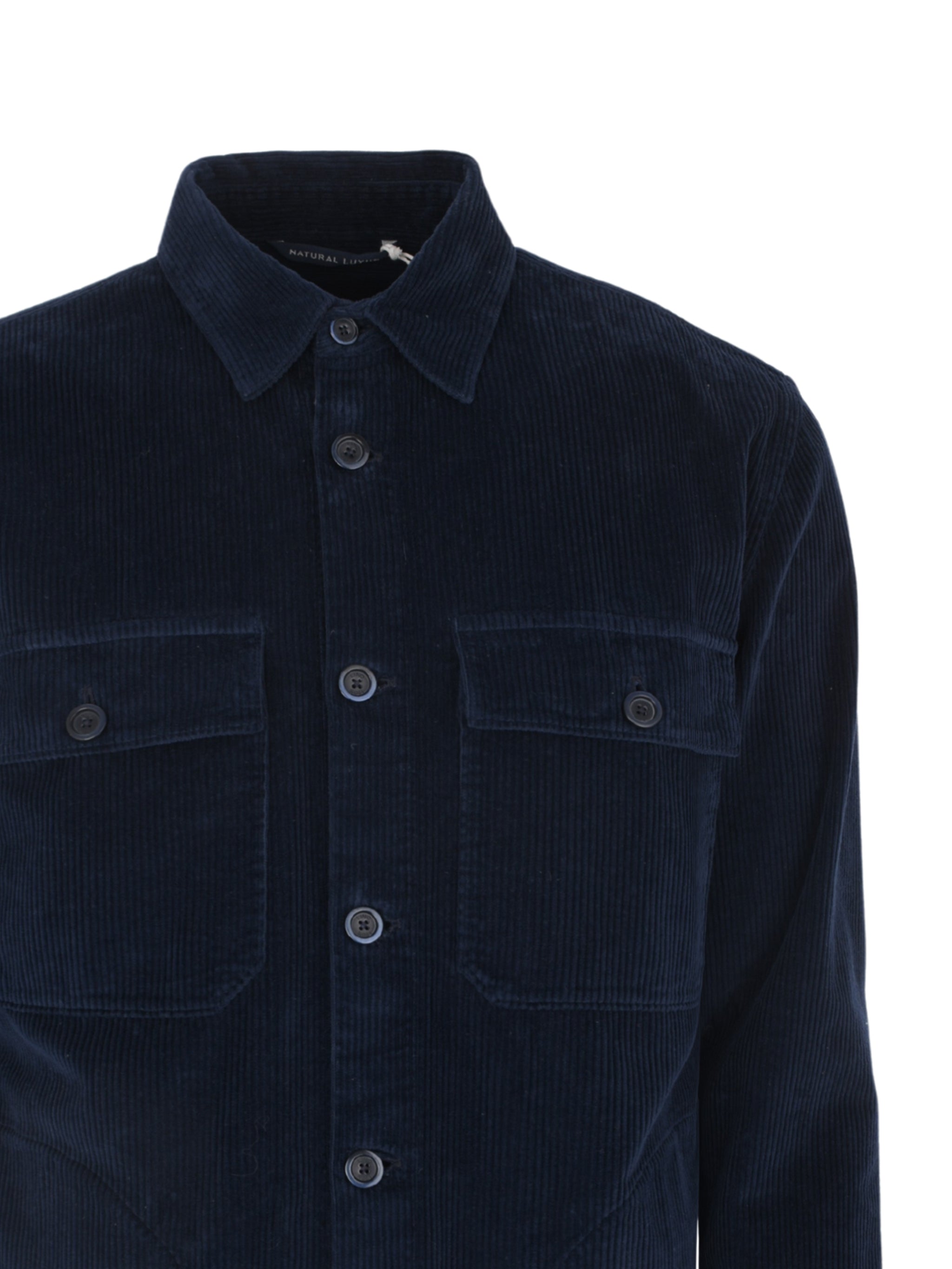 Corduroy-effect pocket overshirt