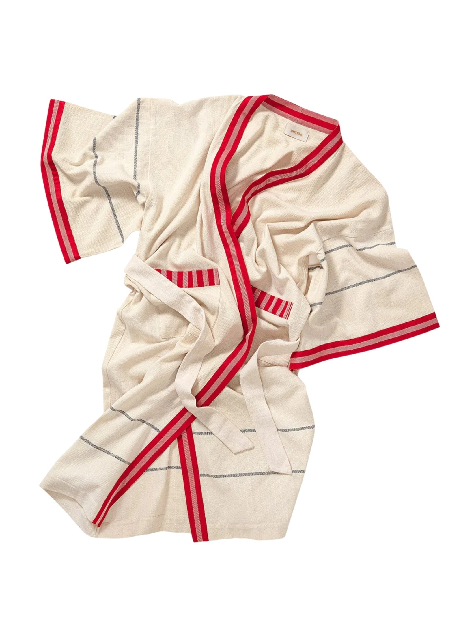 Pesthamal cotton kimono with kutnu trim