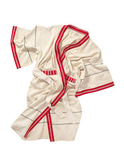 Pesthamal cotton kimono with kutnu trim