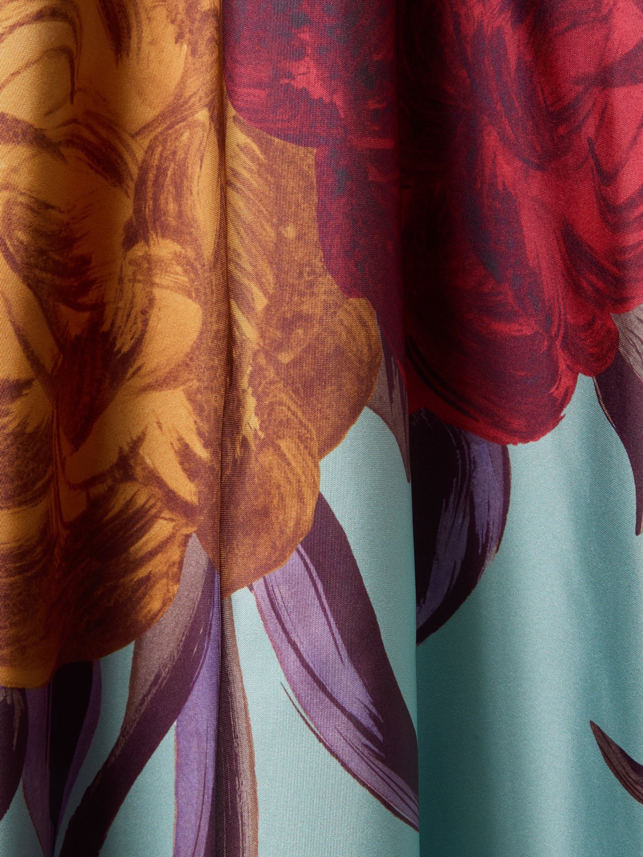 Drawstring Skirt Peony Placée Light Blue In Light Faille