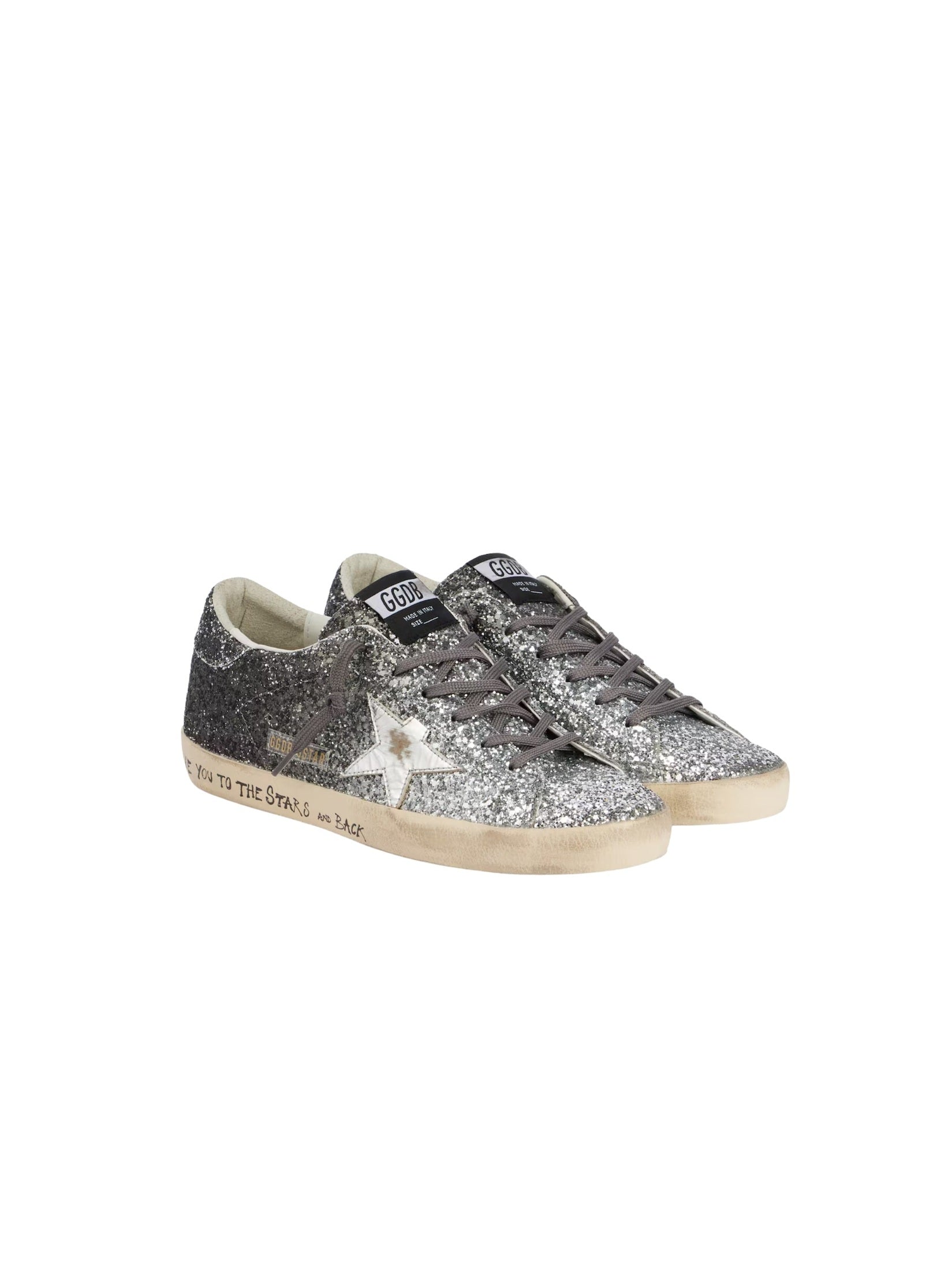 Super-star classic with list glitter upper toe tongue and heel laminated star
