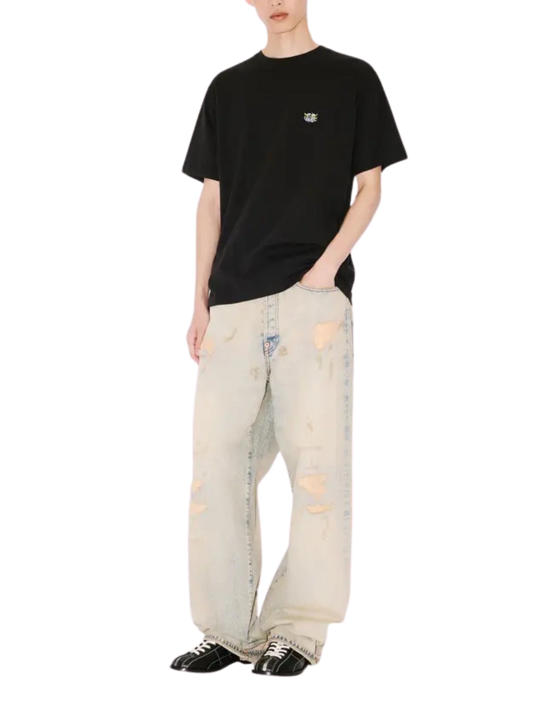 'kenzo wild tiger' embroidered t-shirt in cotton