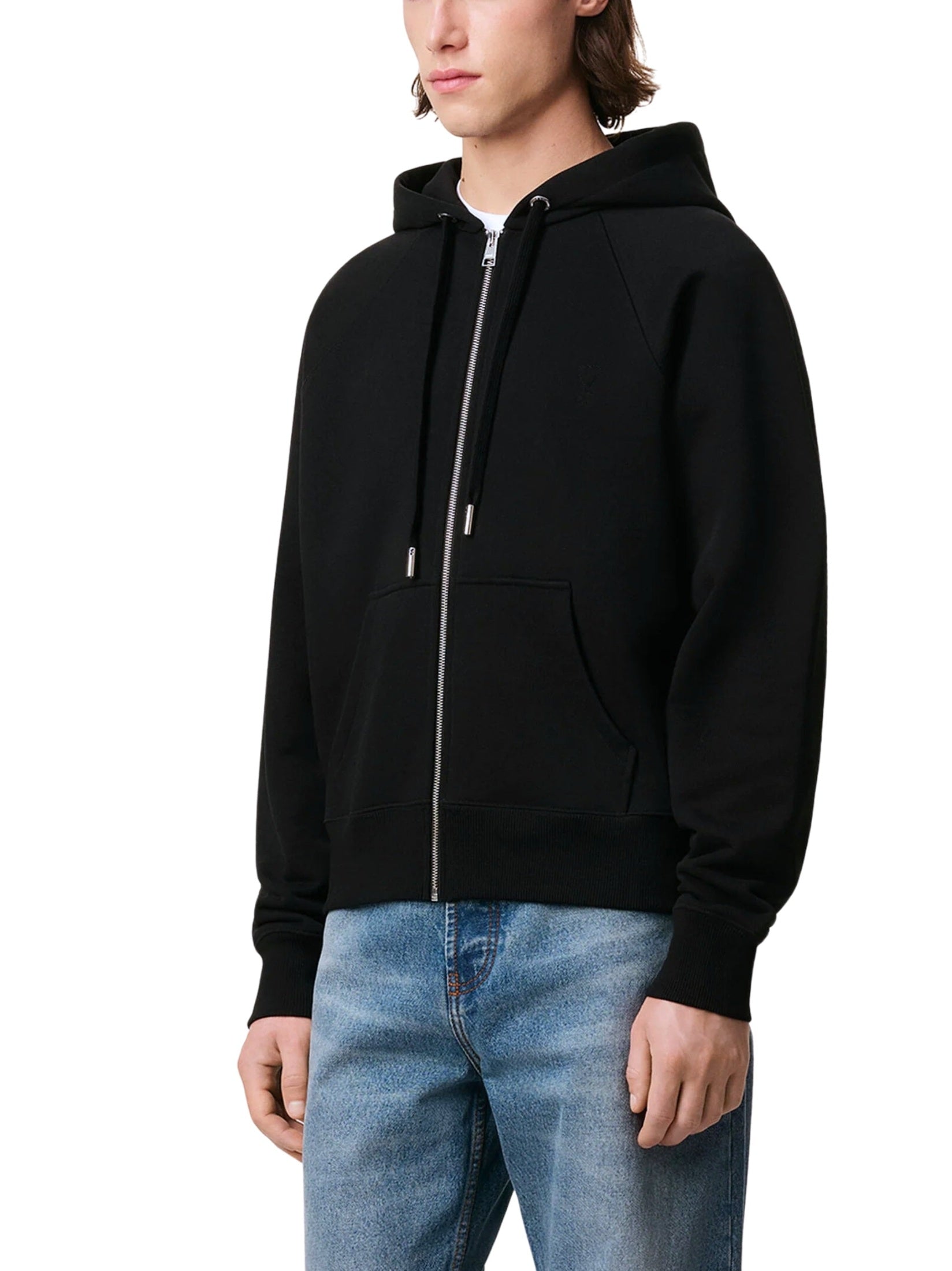 Small embossed adc hoodie with zip