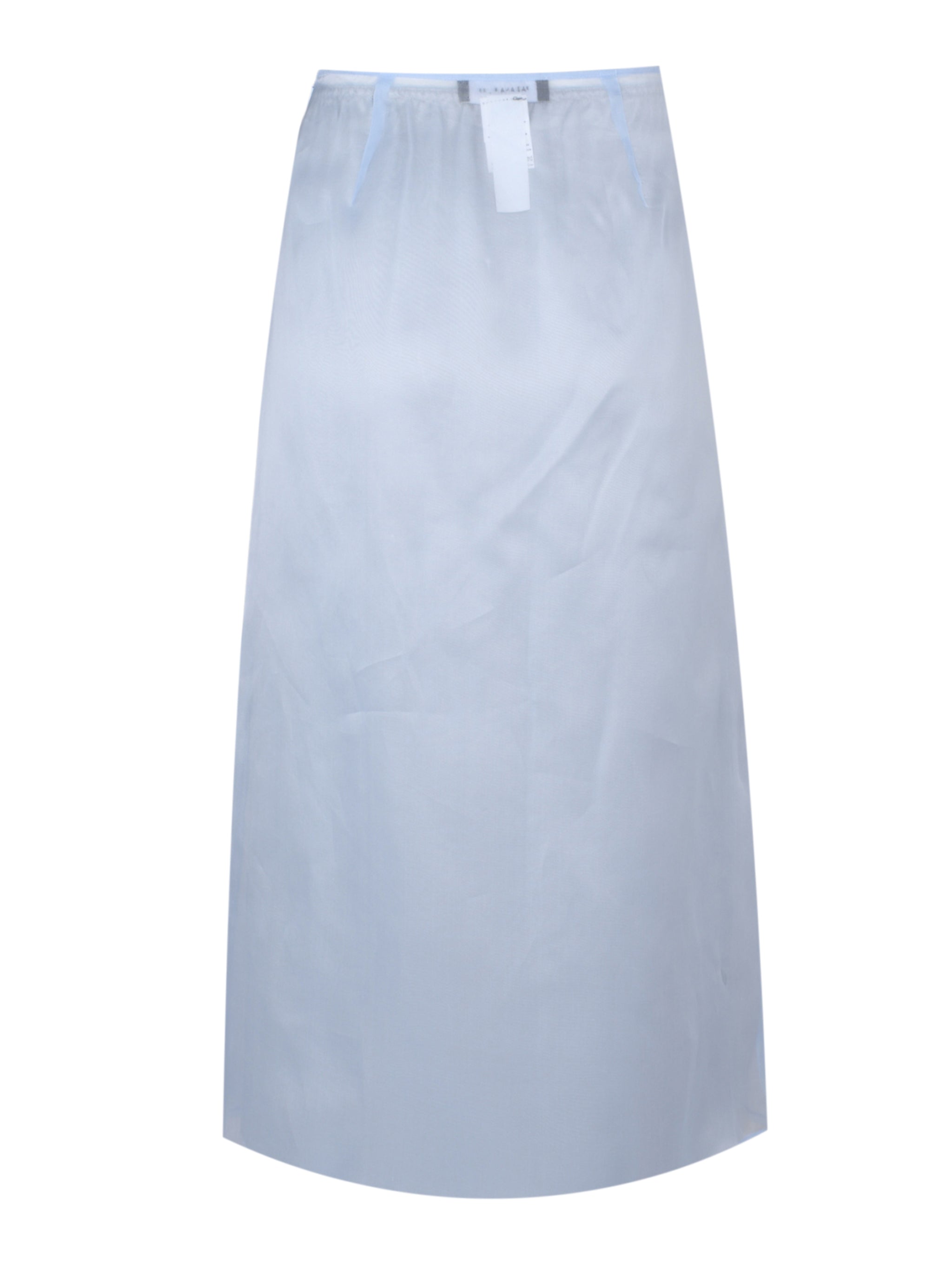 Organza midi skirt with strass embroidery