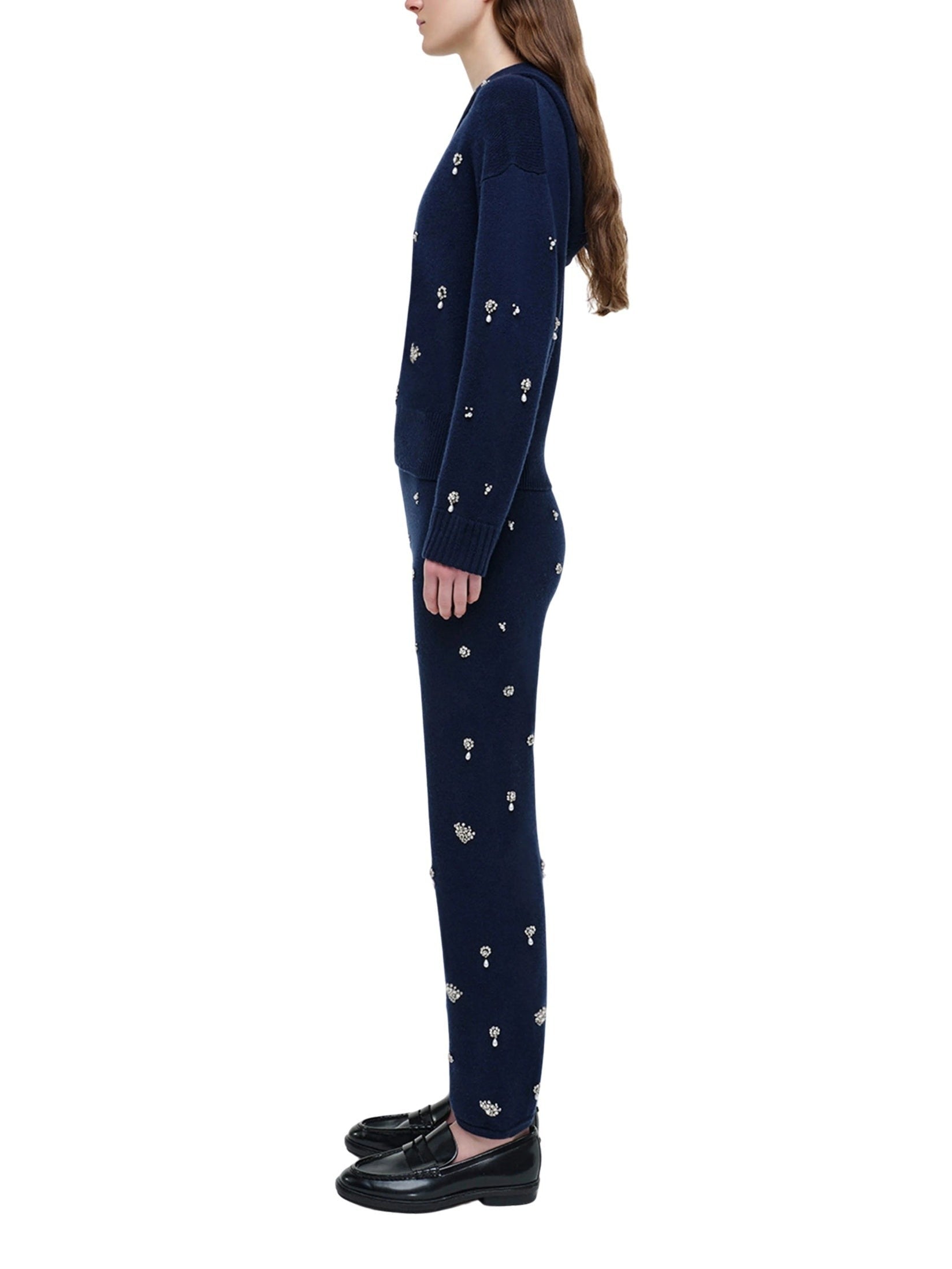 Karmen embellished hooded top