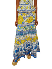 ZULI OFF-WHITE LOW RISE MAXI SKIRT