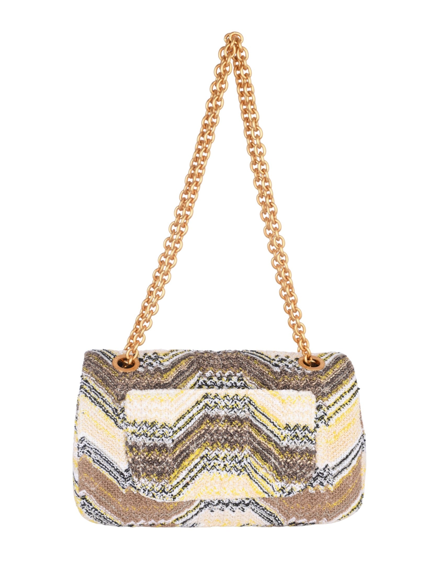 Caperdoni Zig-Zag Sequin-Embellished Clutch Bag
