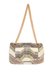 Caperdoni Zig-Zag Sequin-Embellished Clutch Bag