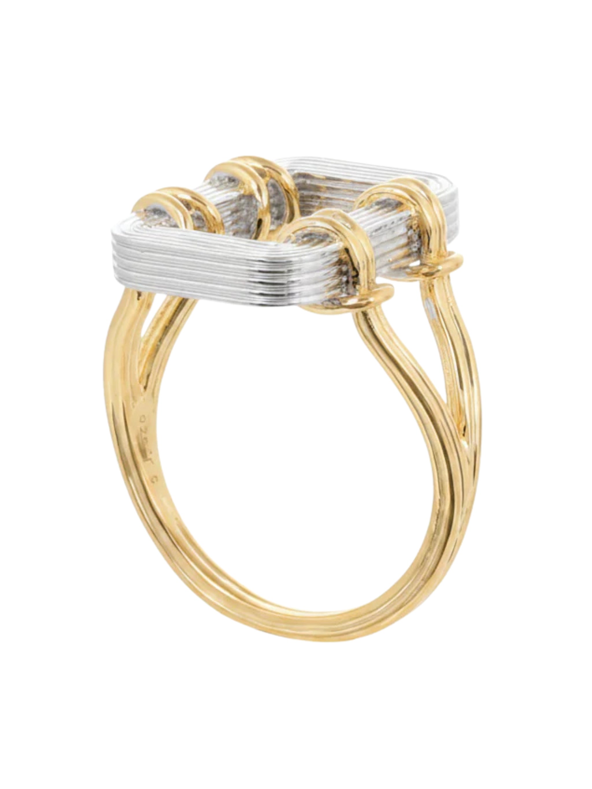 Asha ring in in sterling silver & 18k gold vermeil and rhodium