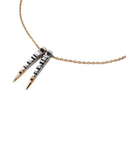 Ibex necklace in sterling silver & 18k gold vermeil and rhodium