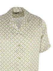 ROBERTO SILK SS SHIRT LOTUS PRINT