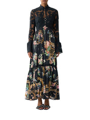 LACE BODICE MAXI DRESS