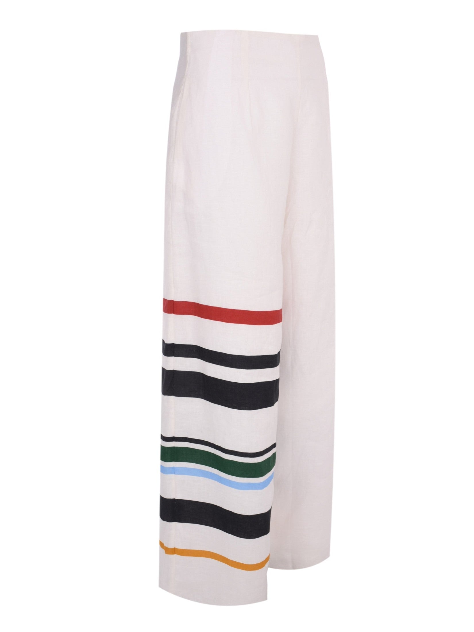 High waist culotte pants with side pockets and invisible zipper closure