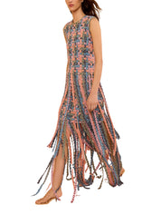 Alexis knit dress w fringe