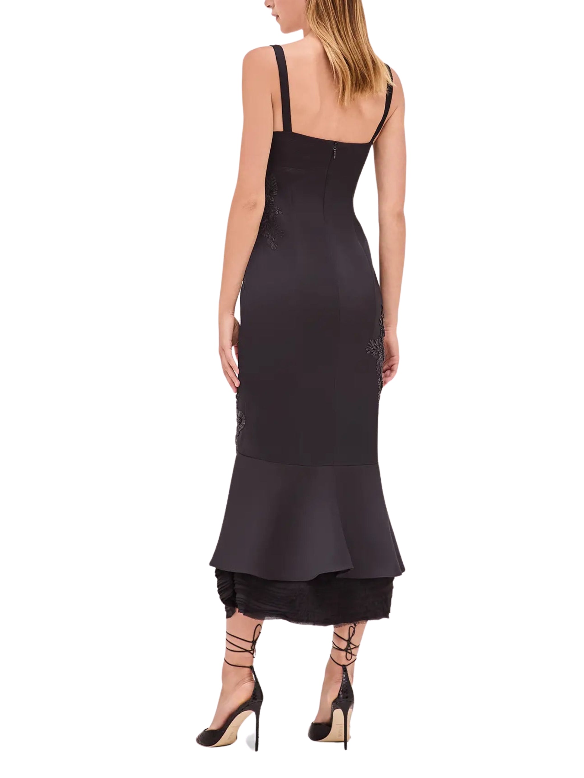 RAQUEL EMBROIDERED MIDI DRESS