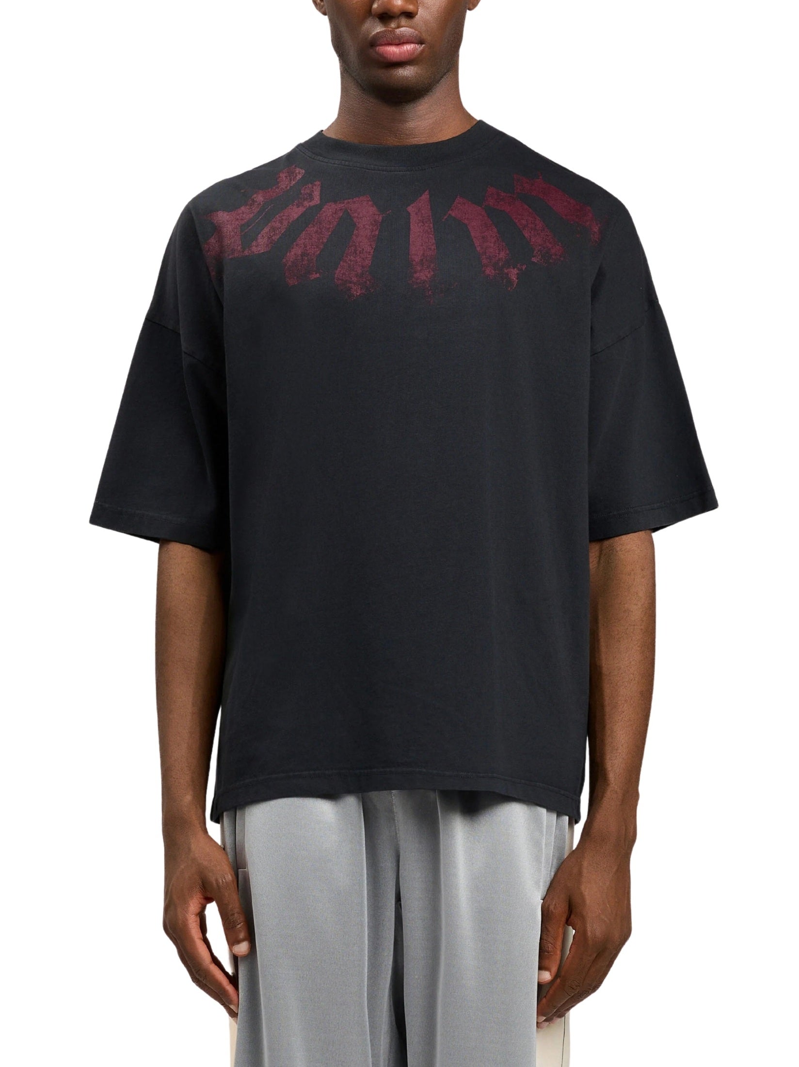 Big neck logo loose t-shirt