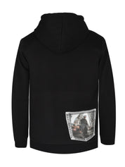 Hoodie zip signal black small 02
