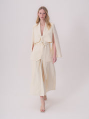 Jacket with Decorative Stitching and Bolero Detail
