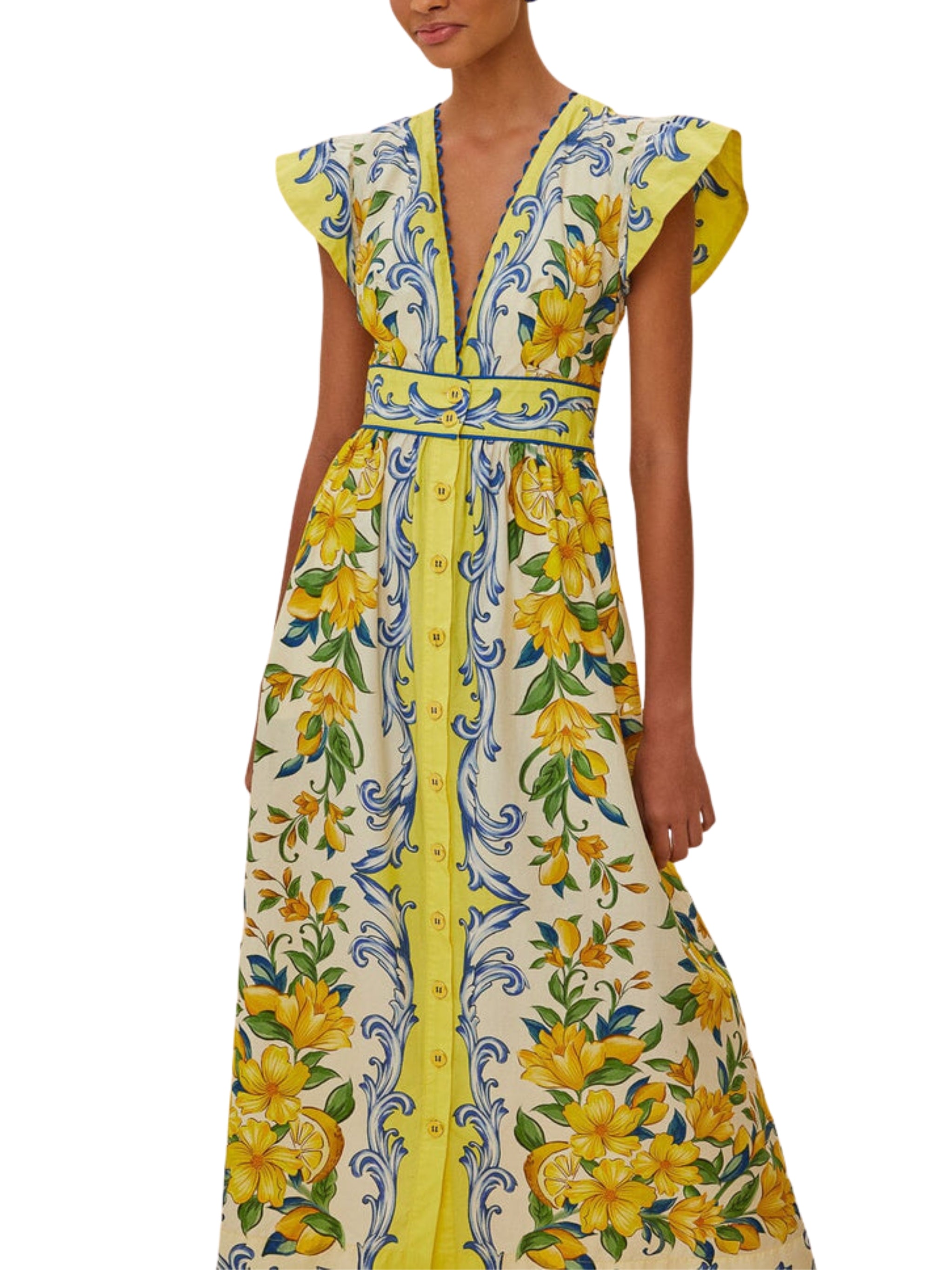 SICILY SCARF OFF-WHITE MAXI DRESS