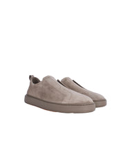 MEN'S BROWN SUEDE SLIP-ON SNEAKER