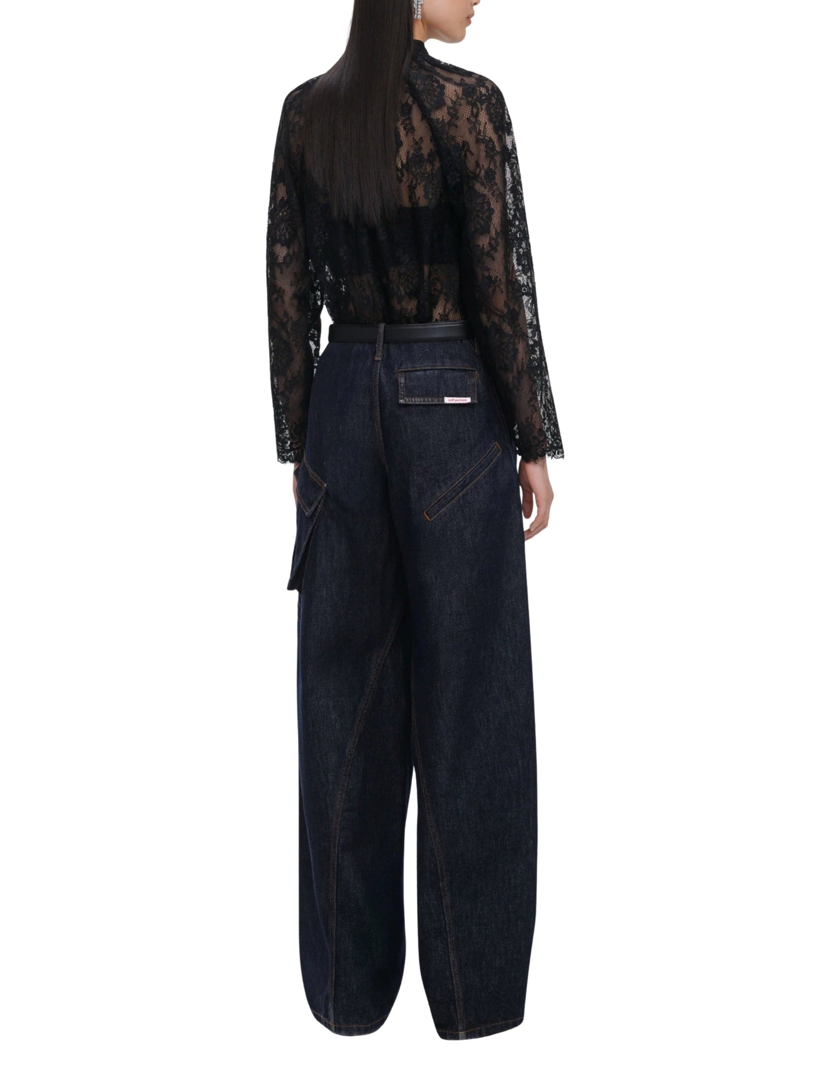 Black lace blouse