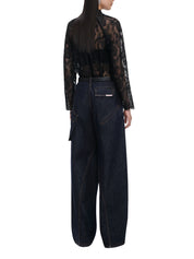 Black lace blouse