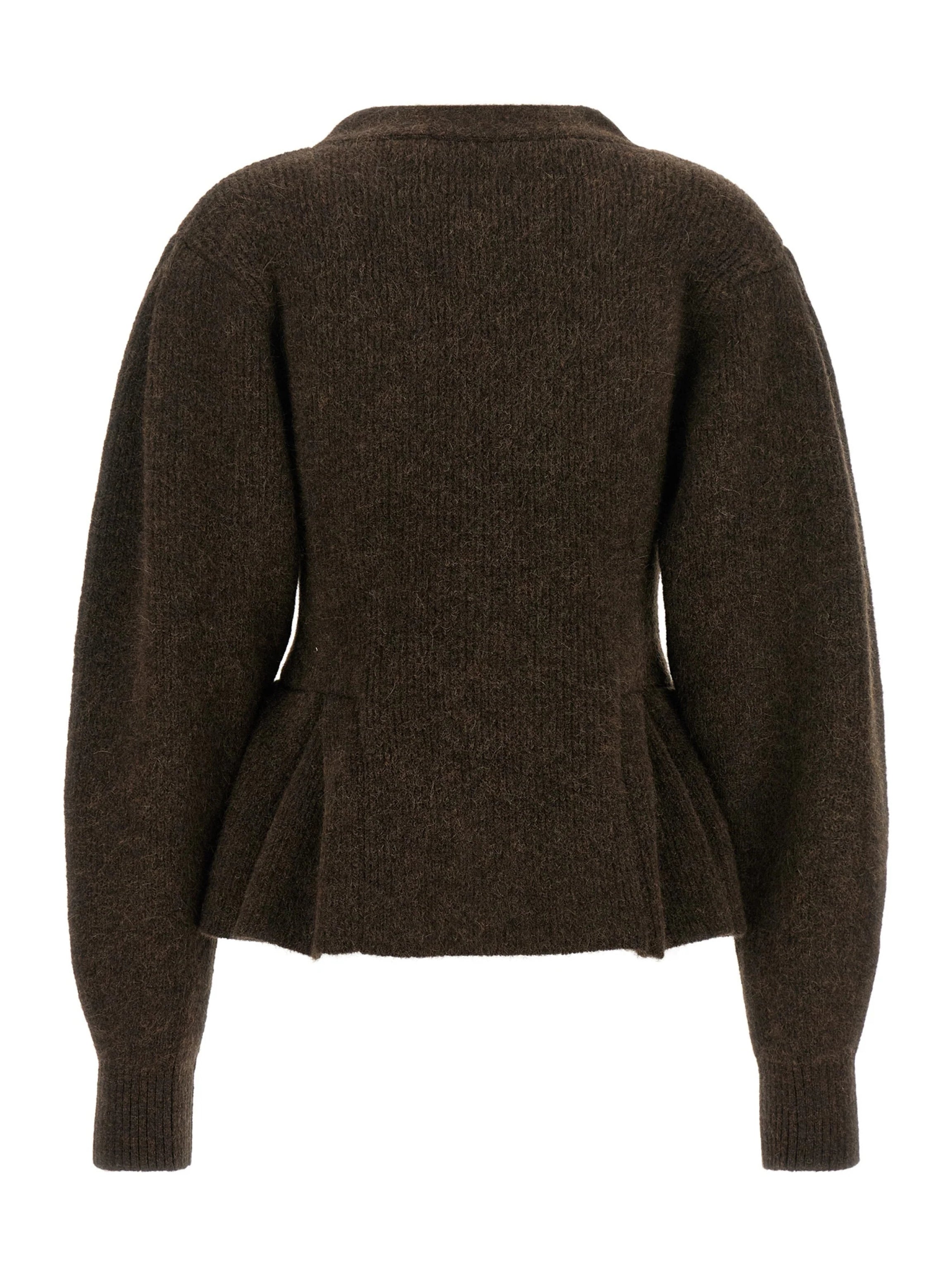 Knit peplum cardigan