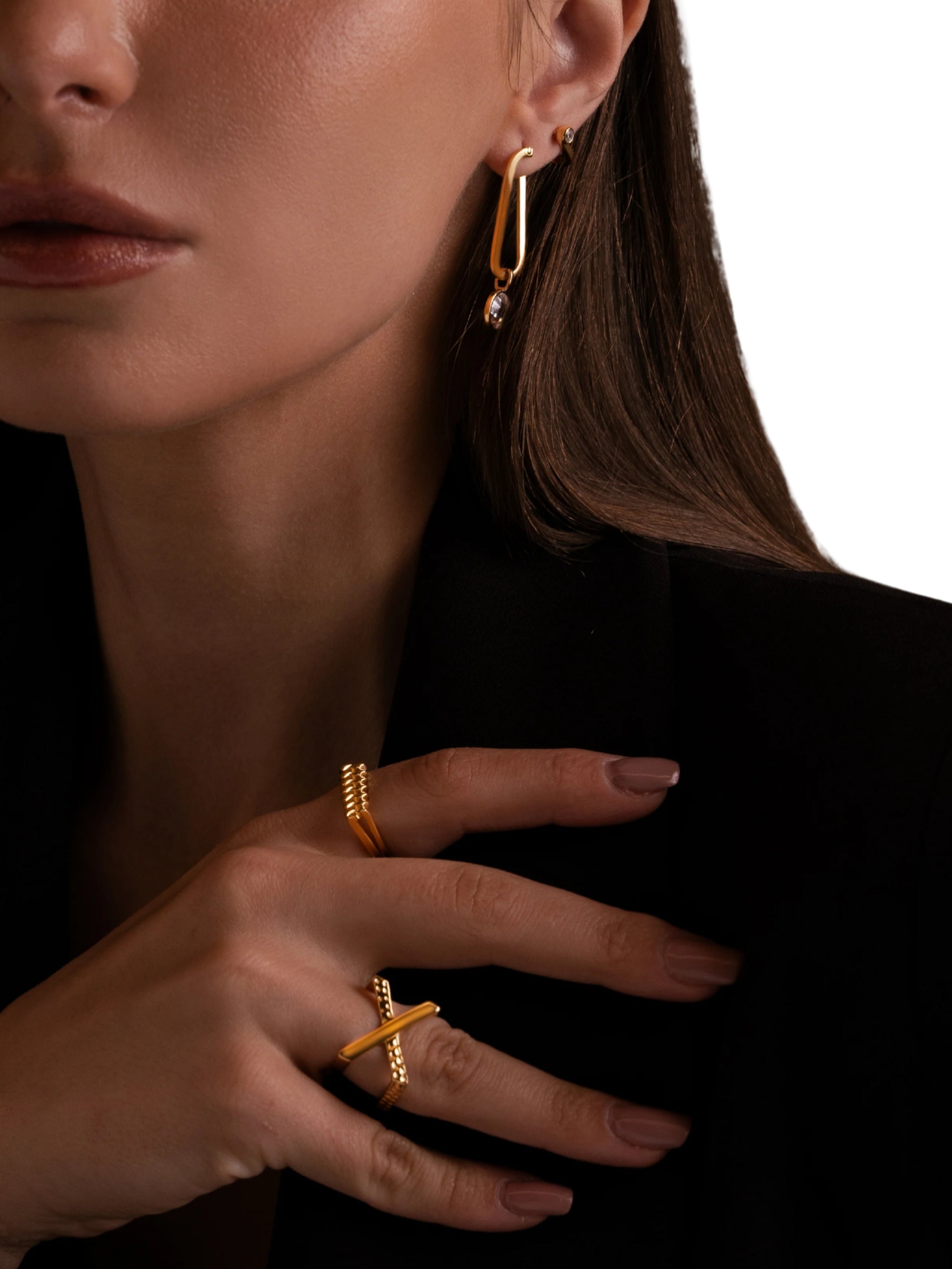 The x ring in sterling silver & 18k gold vermeil