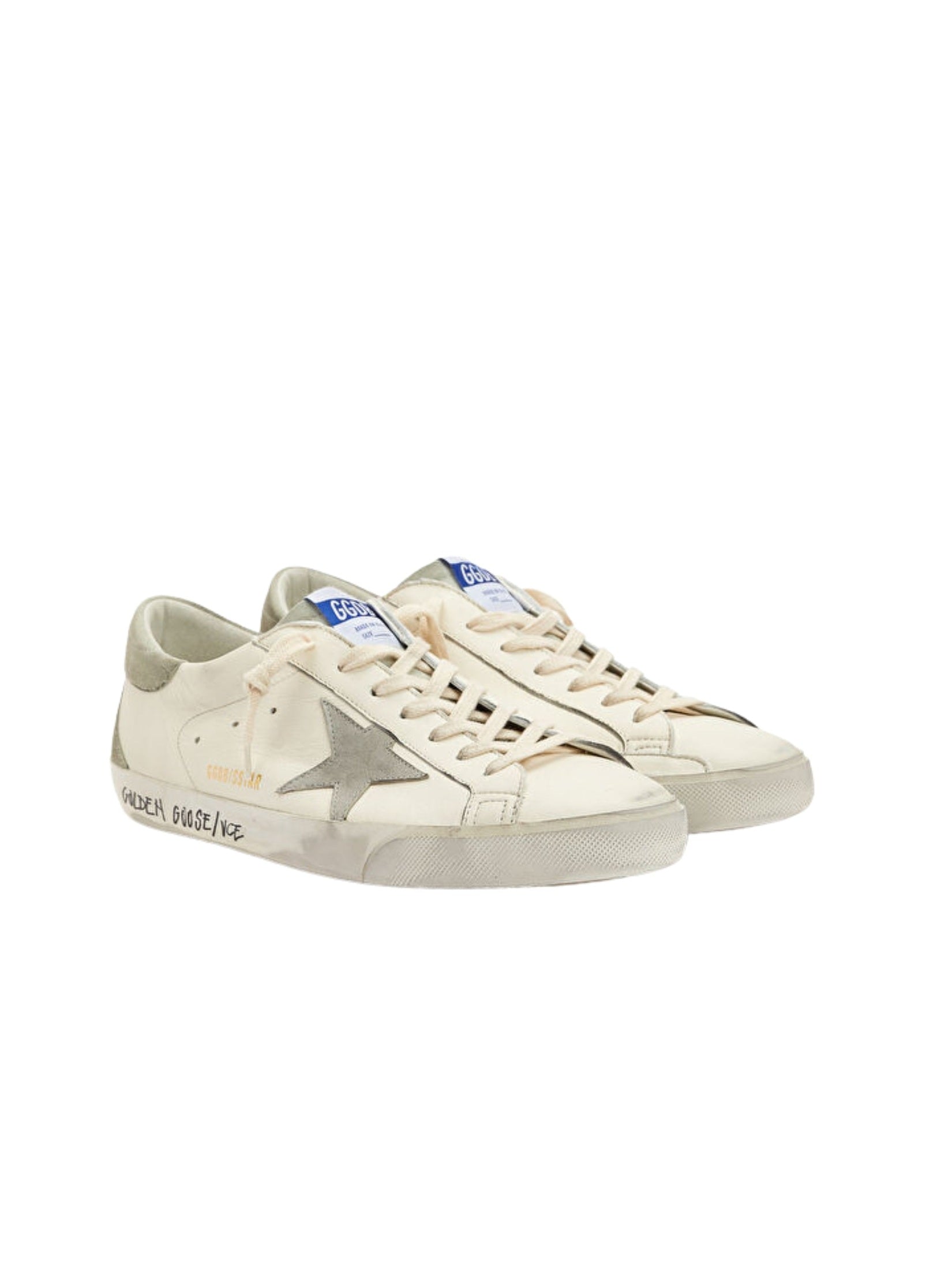 Super-star nappa upper nabuk star suede tongue heel and spur