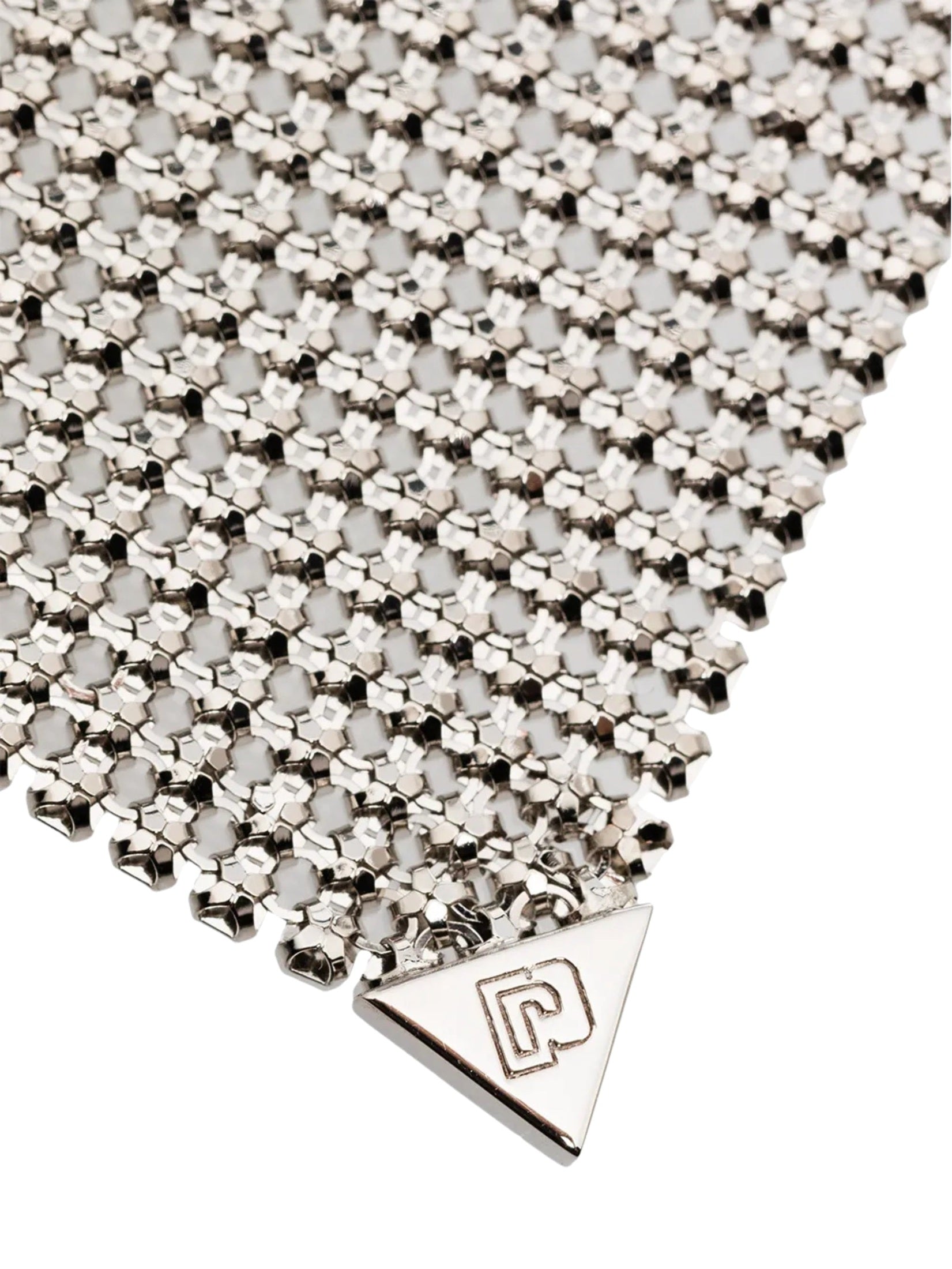 Silver chainmail earrings