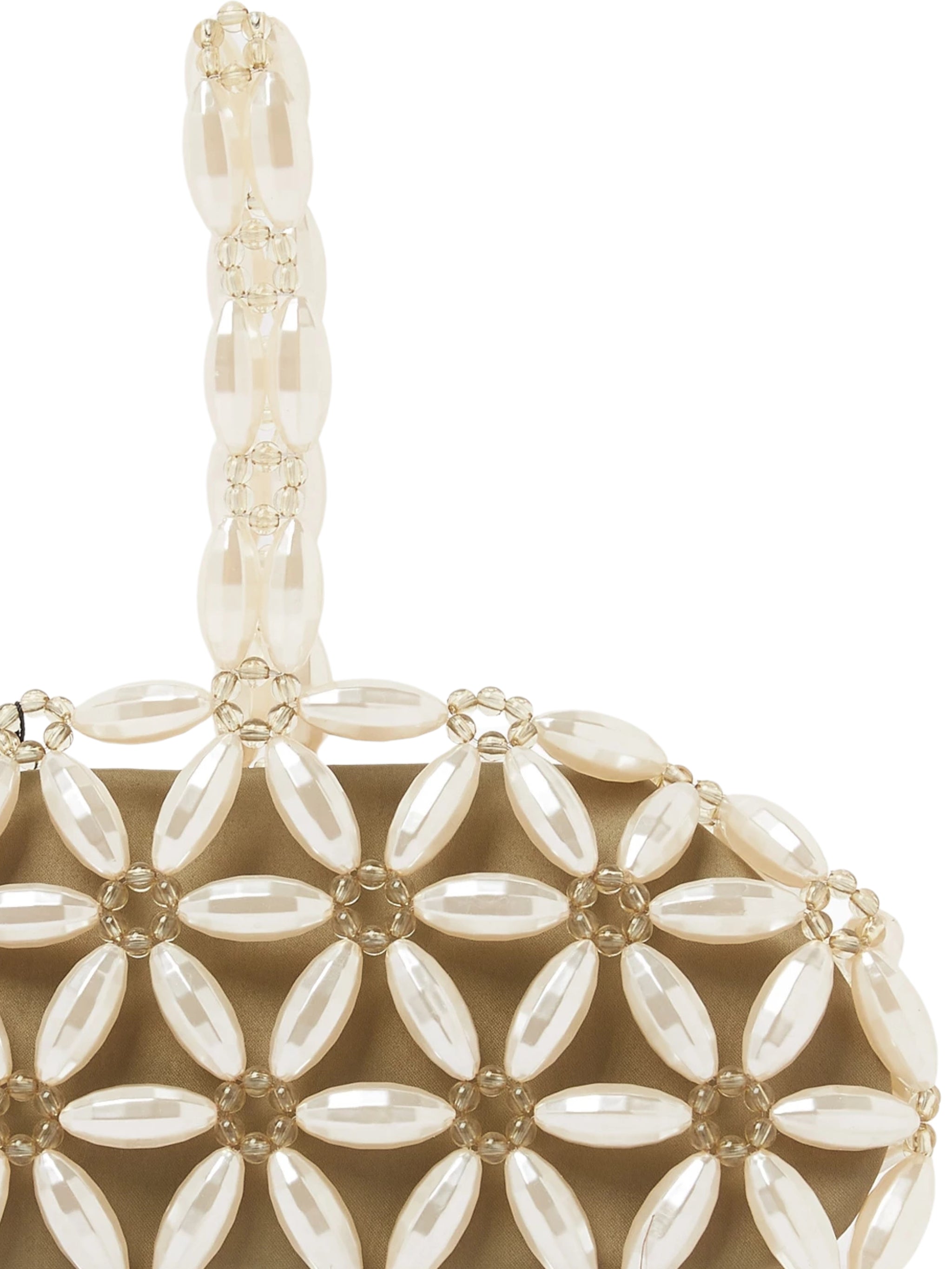 Ivory & khaki tebea clutch