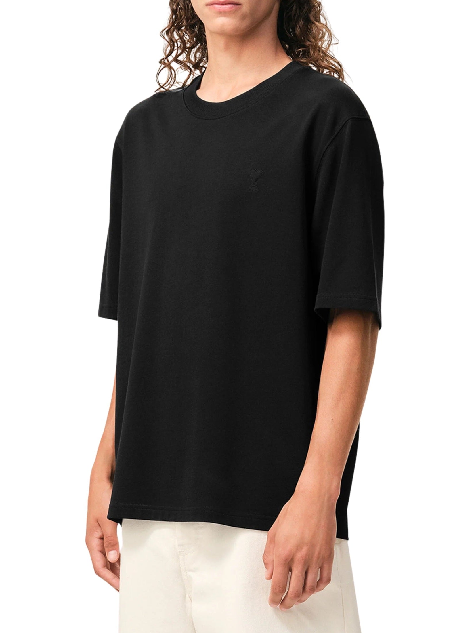 Tshirt with tonal embossed ami de coeur