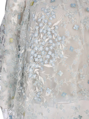 Sehati beaded and embroidered tulle long sleeve blouse