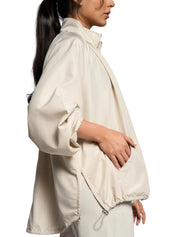 Gathered parka easonal beige