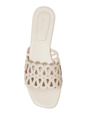 Mccall laser cut leather flat slide