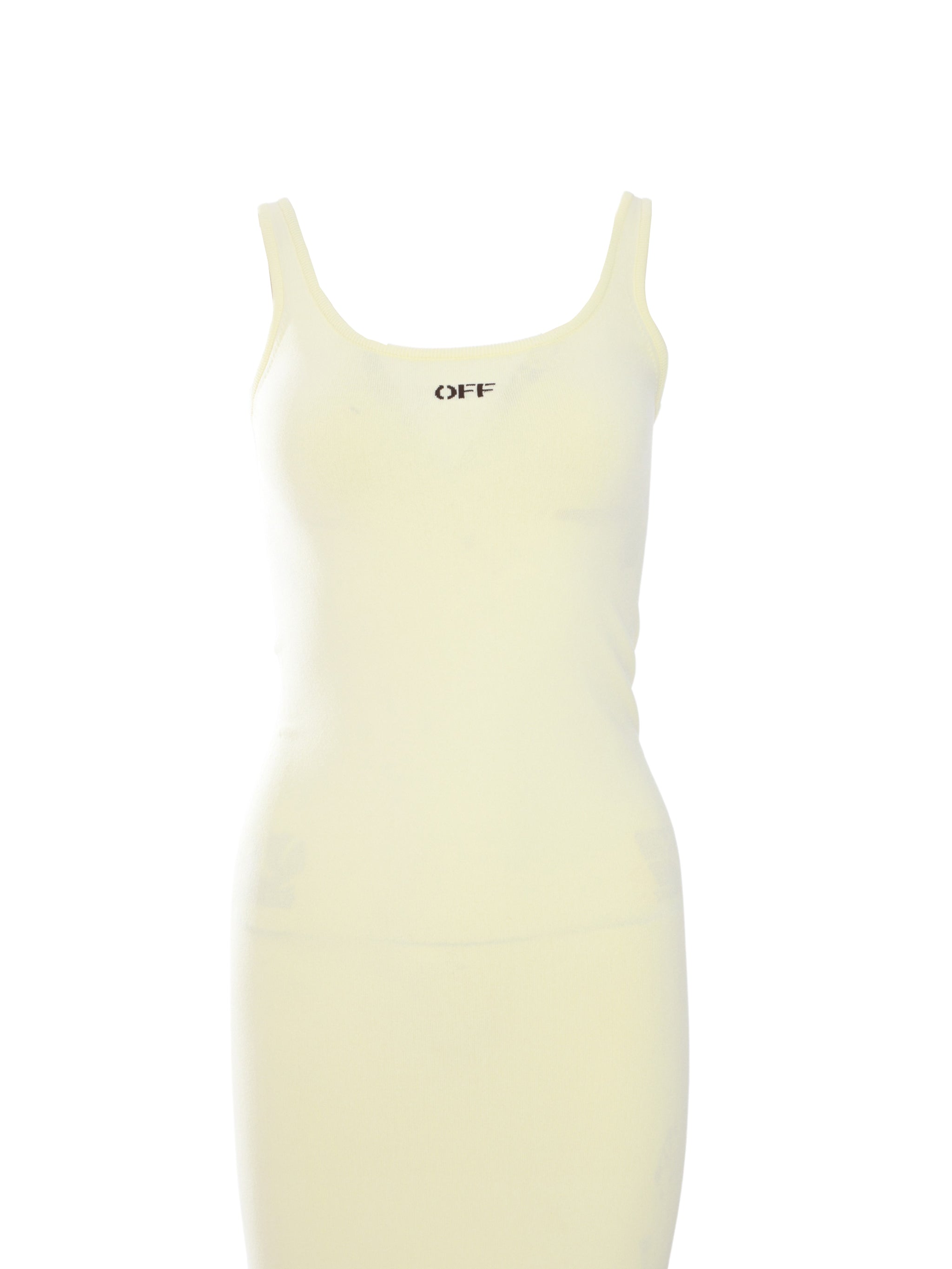 OFF STAMP SLICK LONG TANK DRE LIME CREAM