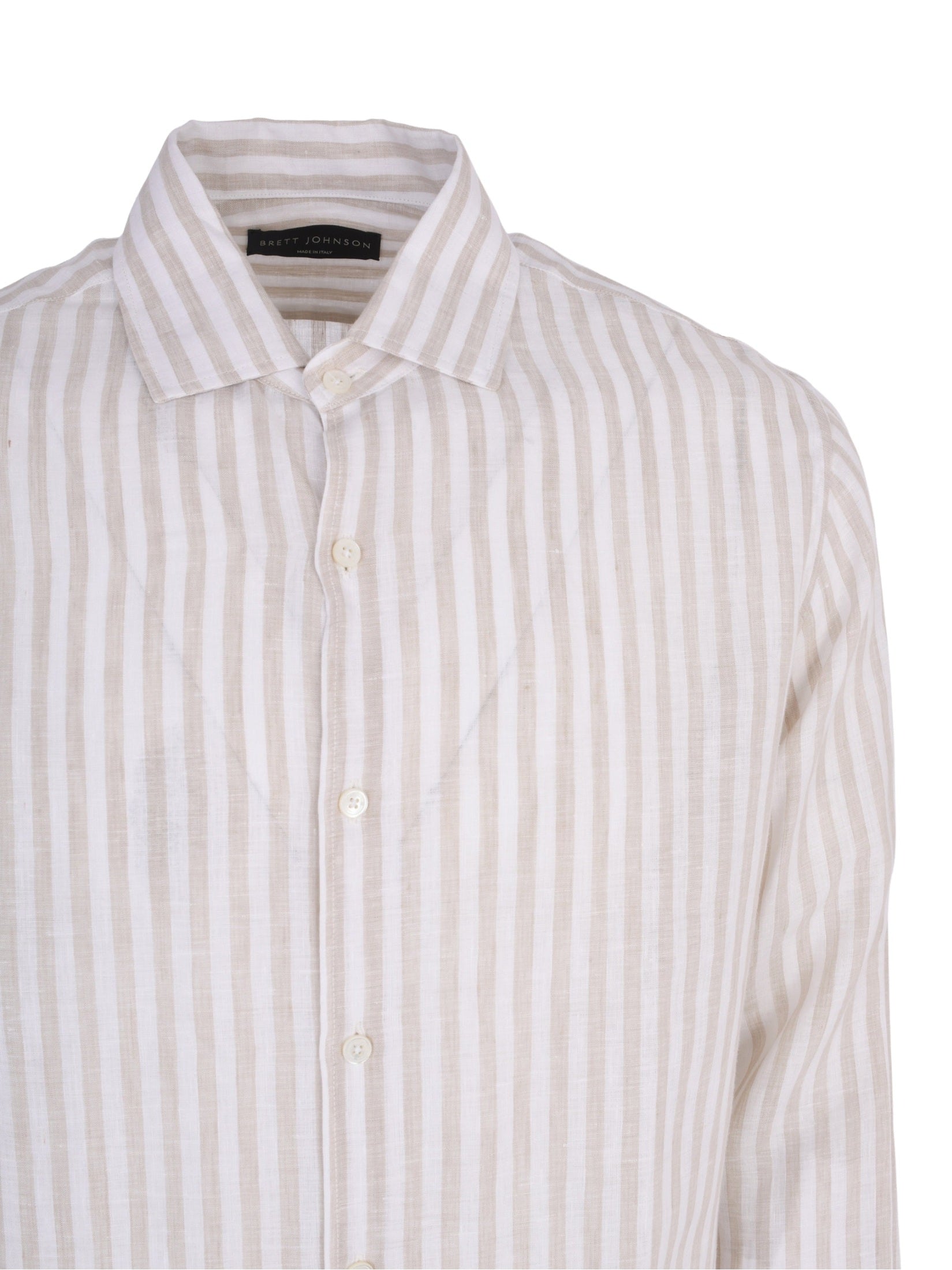 Linen stripe casual shirt