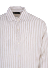 Linen stripe casual shirt