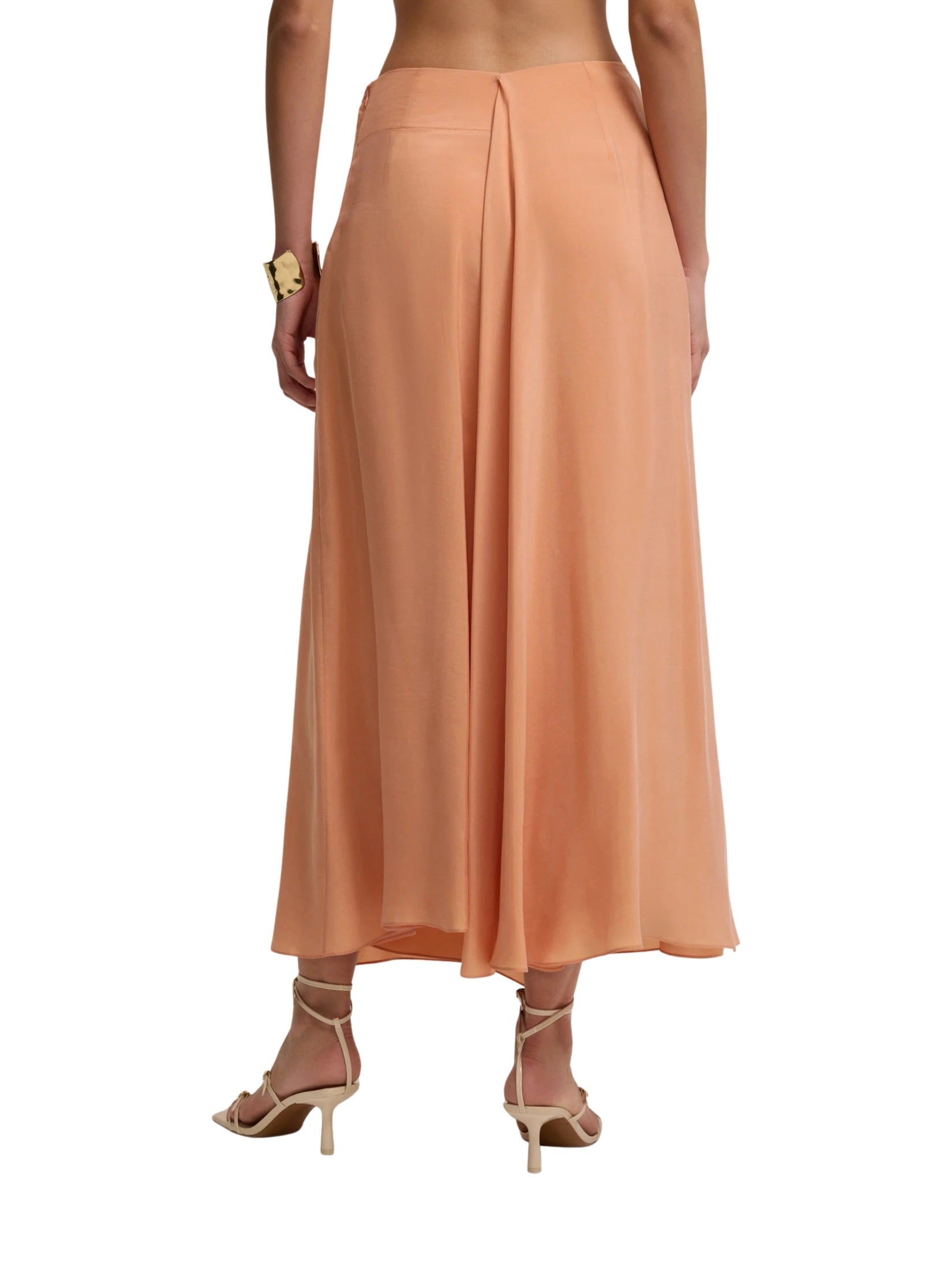 Flowy cupro skirt