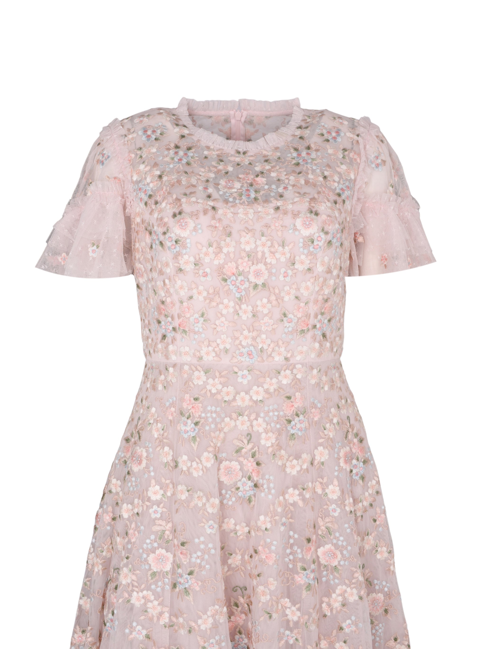 Floral waltz ankle gown