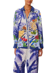 FRESH TABLE SCARF BLUE PAJAMA SHIRT